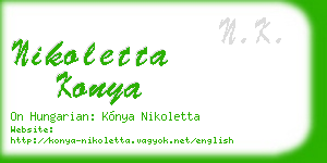 nikoletta konya business card
