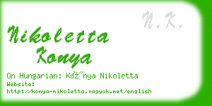 nikoletta konya business card